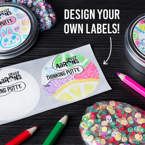After perfecting your putty creations, use the provided colored pencils to design a matching cool logo!