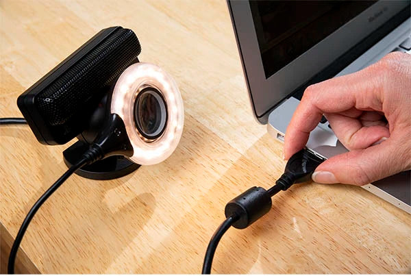 To start, plug the included camera into your computer's USB port.