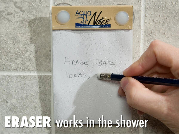 Water-resistant pencil also erases in wet conditions.