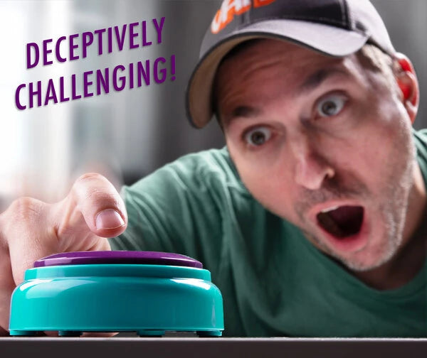 The Bop It Button uses an off-beat cadence and phrasing to trick you!