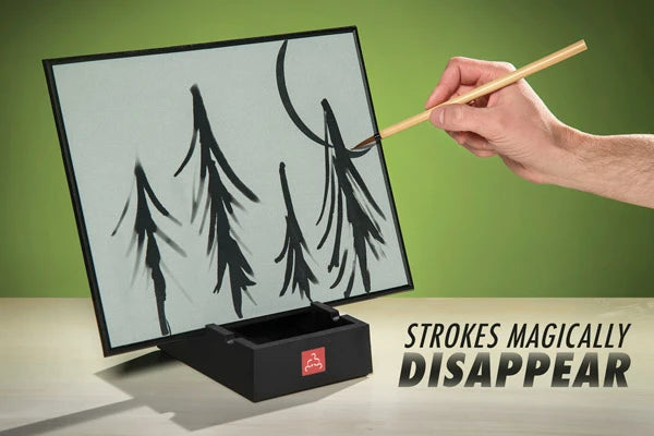 With the Buddha Board, you can enjoy the carefree act of painting without consequence.