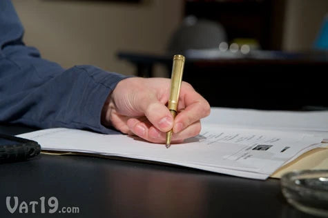 The .375 Caliber Bullet Space Pen definitely earns an A+ in the looks department.