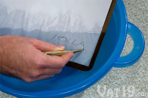 Unlike wimpy, non-bullet pens, the .375 Caliber Bullet Pen can write underwater.