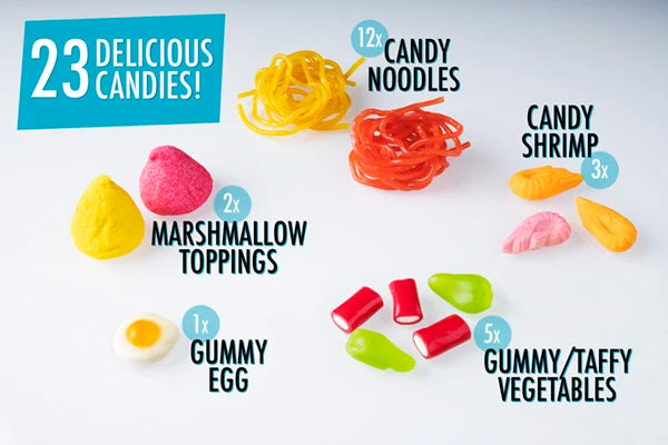 Each container includes 23 takeout-inspired candy treats!