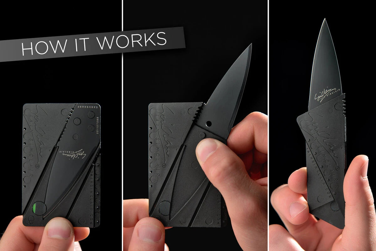The CardSharp is a full-featured utility knife that fits into your wallet.
