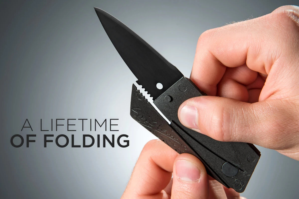 The CardSharp's polypropylene handle can be folded and unfolded an infinite number of times.