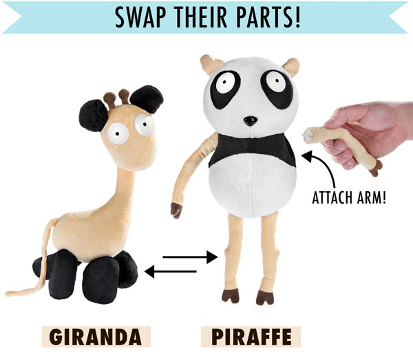 You can swap their parts to create wonderful new hybrid animals!