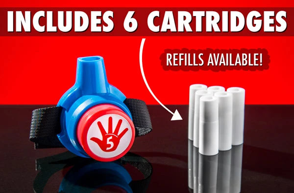 Includes six confetti cartridges.