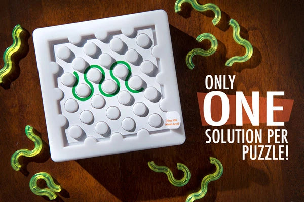 There is only one correct arrangement of pieces per puzzle.
