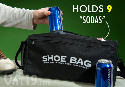 The Covert Cooler stores up to nine cans of your favorite beverage.