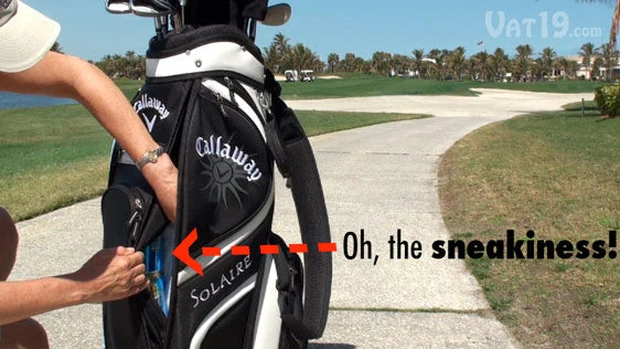 Discreetly store up to nine cans of beer in your golf bag with the Covert Cooler.