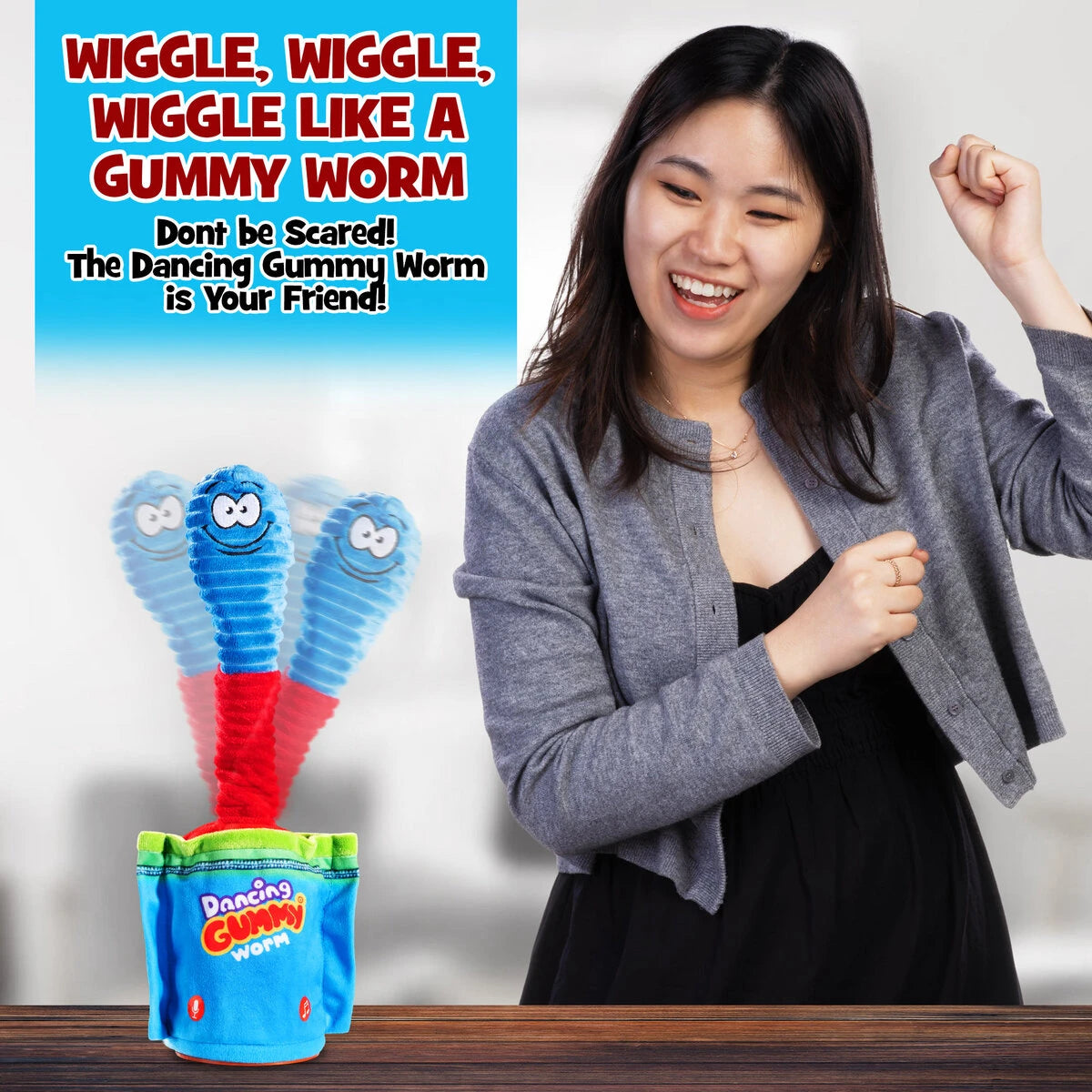 Watch in delight as this animatronic gummy worm comes to life!