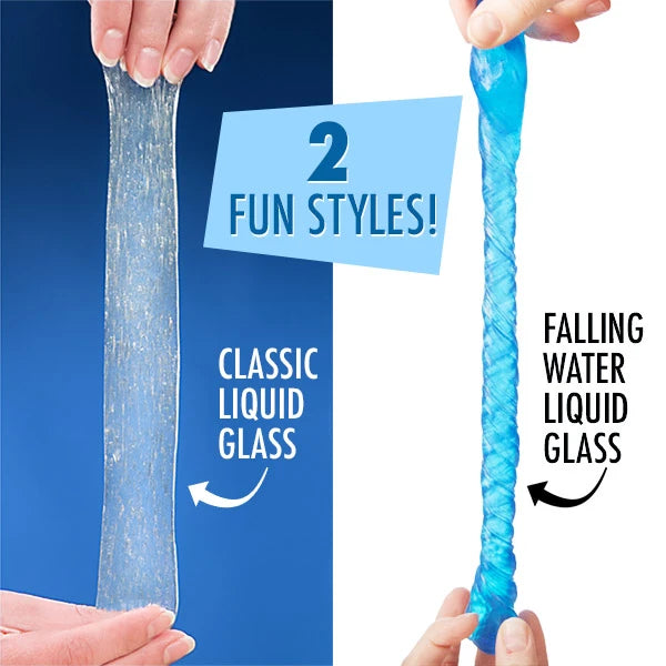 Available in two colors: Liquid Glass (clear) and Falling Water (blue).