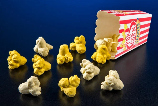 Contains 12 erasers in a retro box.
