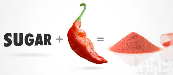 Ghost Pepper Fire Dust is a carefully blended combination of sugar and spices.