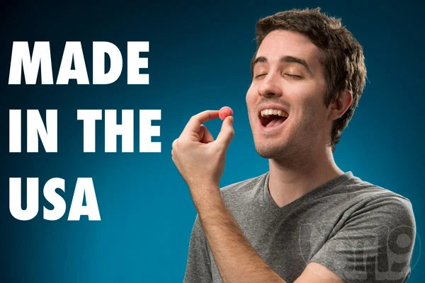 Spicy Ghost Pepper Gumballs are made with loving care in the USA.