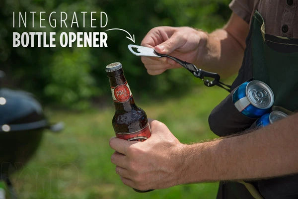The Grill Sergeant includes a clip-on bottle opener. Always be prepared!
