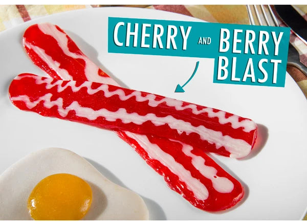 Dual flavored breakfast gummy