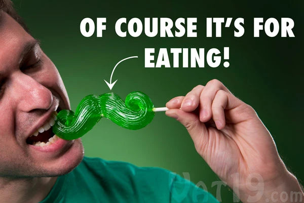 Gummy Mustache on a Stick