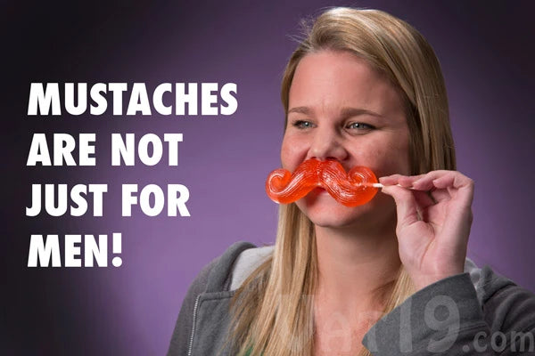 Gummy Mustache on a Stick