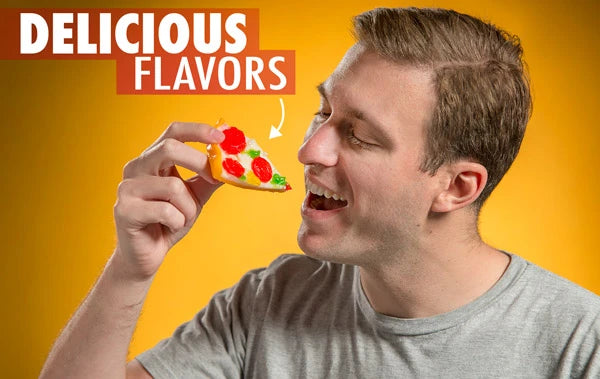 Taking a delicious bite from the 8" full pie.