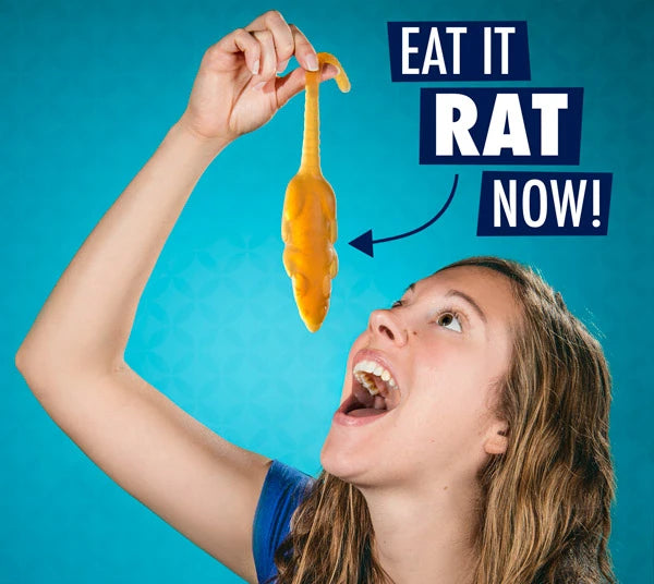 Fruity gummy rats