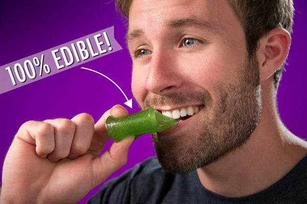 Gummy Shots are 100% edible.