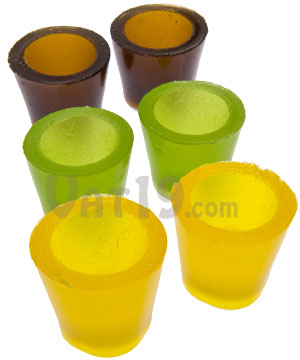 Gummy Shot Glasses-Lemon, Lime, and Cola beauty shot