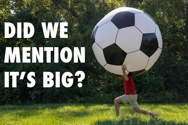 Fun is all but guaranteed when you bust out the Giant Inflatable Soccer Ball.