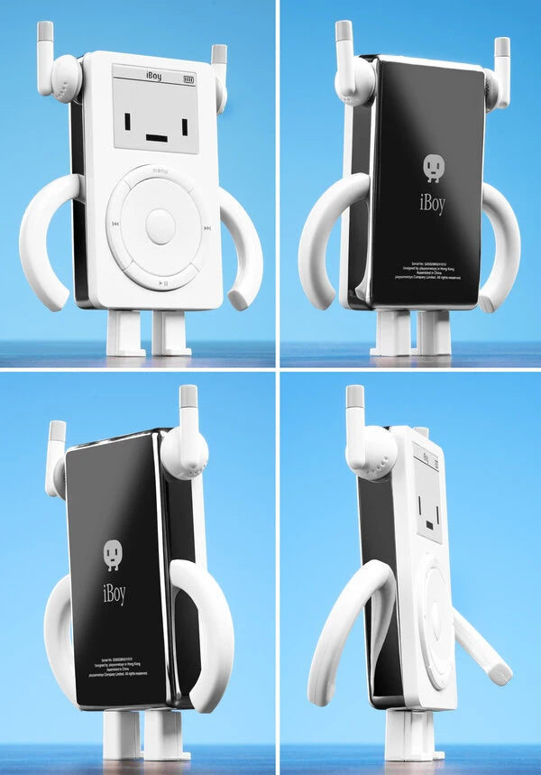 Resembling the trusty MP3 player, the iBoy's clickable and turnable wheel satisfies the desire to scroll through playlists.