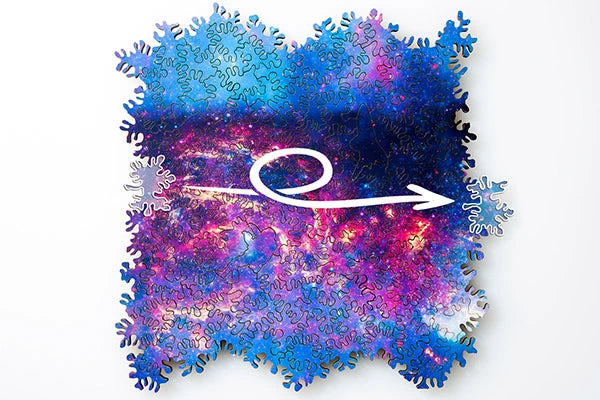 Flip pieces to place them on the opposite side of the puzzle.