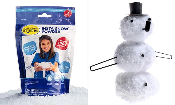 Insta Snow Powder creates fake snow