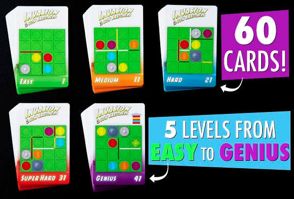 Play all 60 cards in 5 levels from easy to genius.