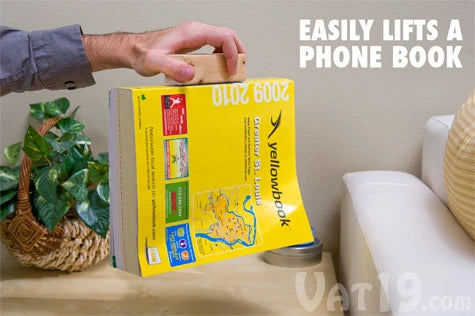 is strong enough to lift a phone book.