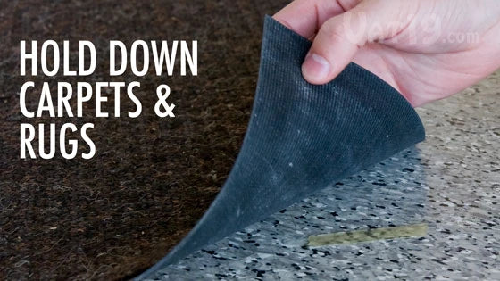 Hold down throw rugs and welcome mats.