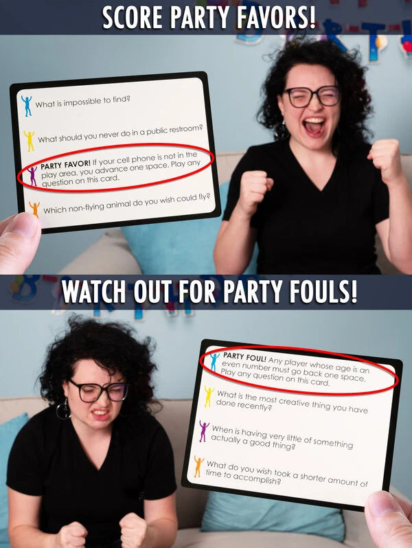 Party Favors and Party Fouls can dramatically affect gameplay.