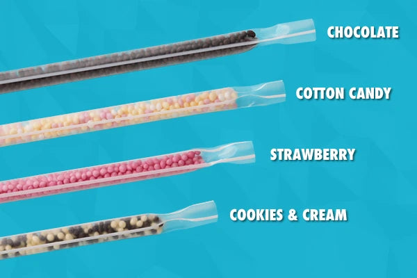 Magic Milk Straws are available in a variety of flavors.