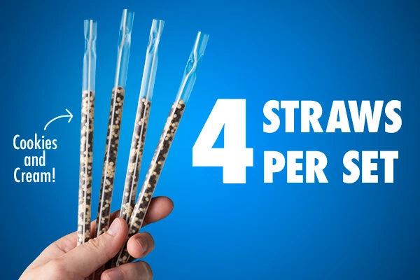 Each order of Magic Milk Straws includes four single-use straws.