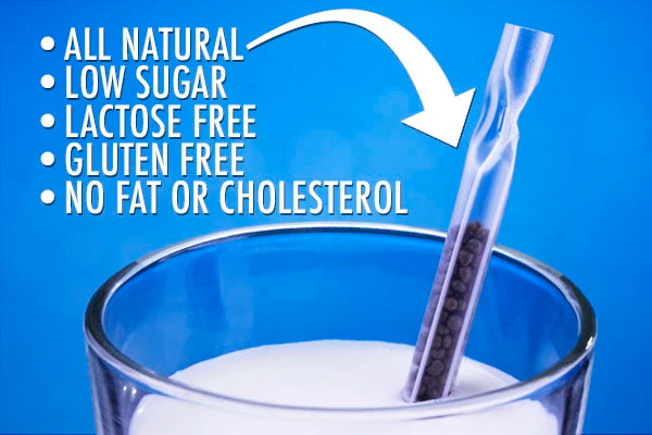 Milk + all-natural flavor straws = delicious, healthy treat!