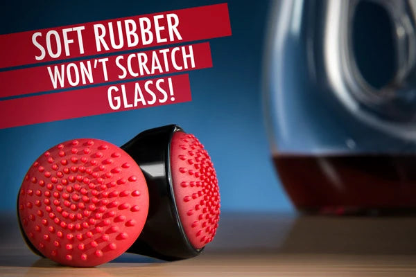 Remove debris without scratching your glassware.