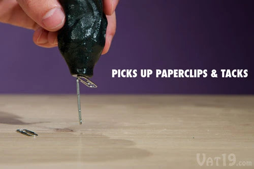 Use the included magnet to "charge" your putty and it too will turn into a magnet.