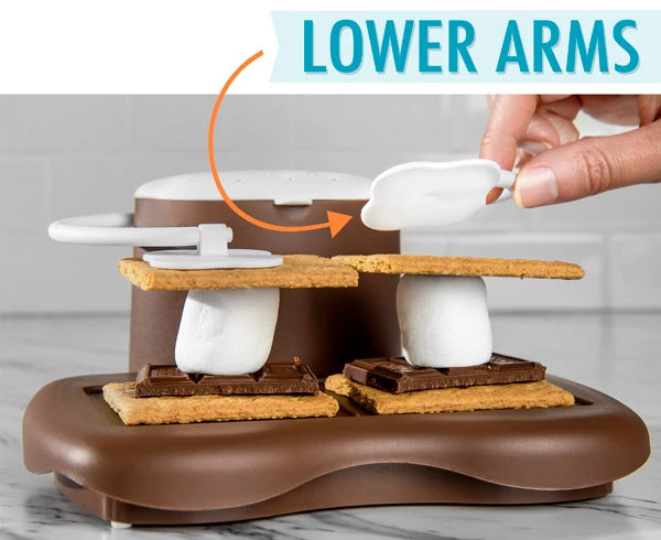 Lower the arms of the Microwave S'Mores Maker