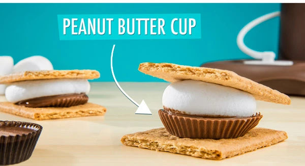 S'More made with a Peanut Butter Cup