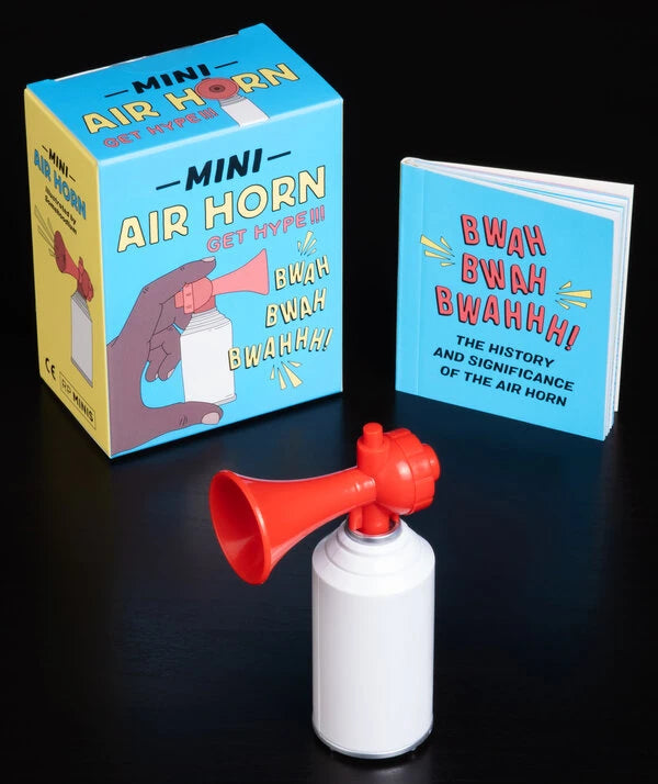 Includes: mini air horn and 32-page booklet.