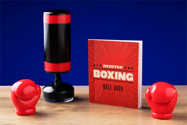 Includes a punching bag, 2 gloves, and a boxing booklet.