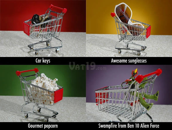 Make sure your desk is as awesomely accessorized as you are with the Mini Shopping Cart.