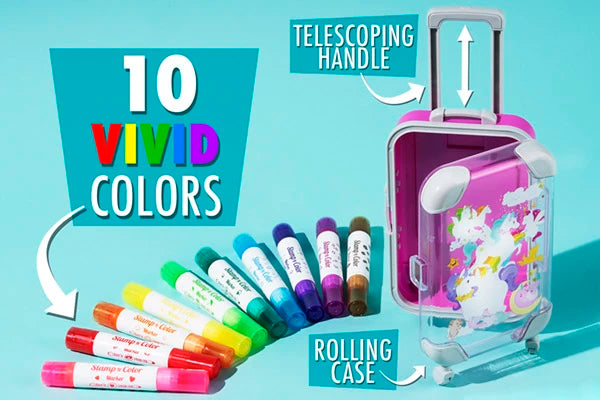 Your art arsenal includes 10 fruit-scented markers!