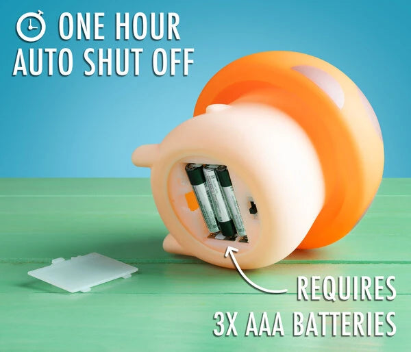 If you find yourself drifting off to wonderland, the lamp will automatically turn off after one hour.