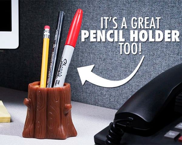 In addition to being a supremely addictive fidget toy, the Peek-a-Book Squirrel can hold your pens and pencils!