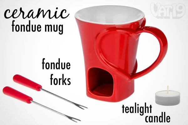 The Sweetheart Fondue Set includes the four pieces shown above.